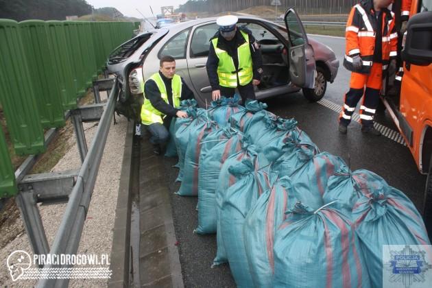 Jaki gość, bez prawka i z narkotykami skończył na barierach energochłonnych