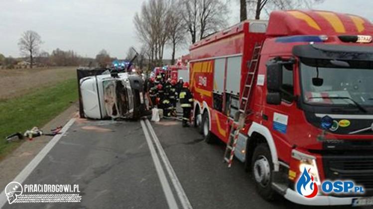 Jedna ofiara śmiertelna po zderzeniu iveco z mitsubishi