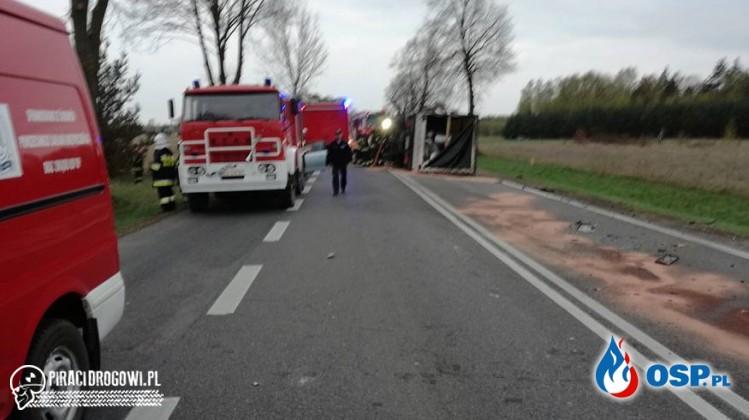 Jedna ofiara śmiertelna po zderzeniu iveco z mitsubishi