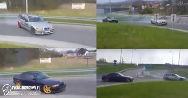 Szalone popisy pseudo-drifterów w Bielsko-Białej!