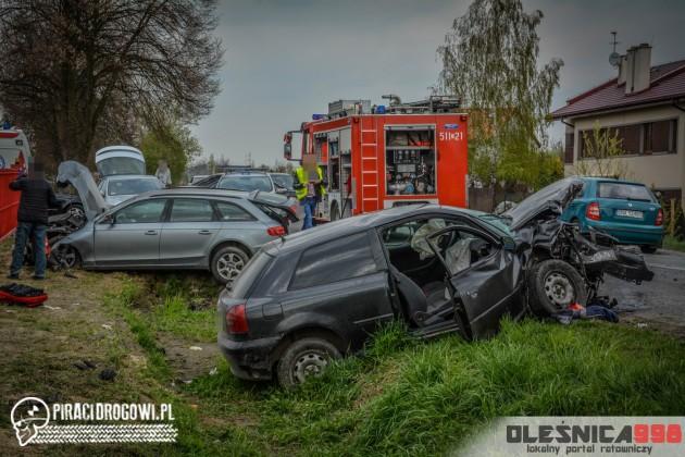 Poważny wypadek w Oleśnicy - w akcji śmigłowiec medyczny 