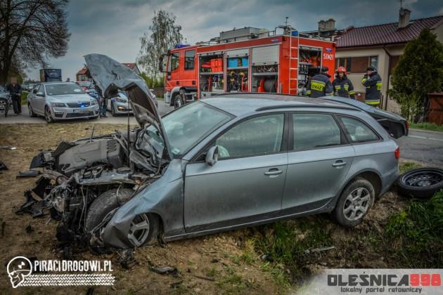 Poważny wypadek w Oleśnicy - w akcji śmigłowiec medyczny 