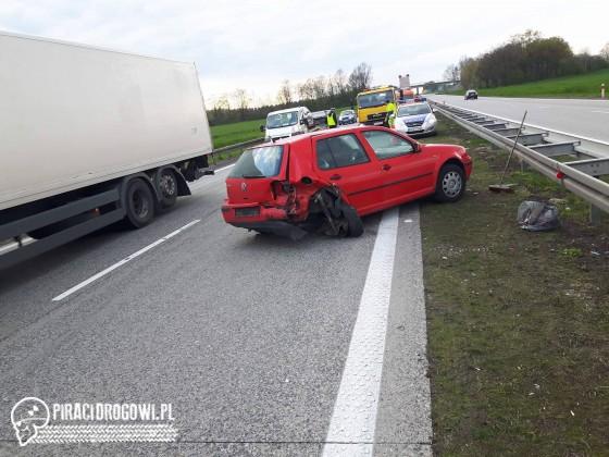 Fotel! sprawcą wypadku i zablokowania autostrady A4