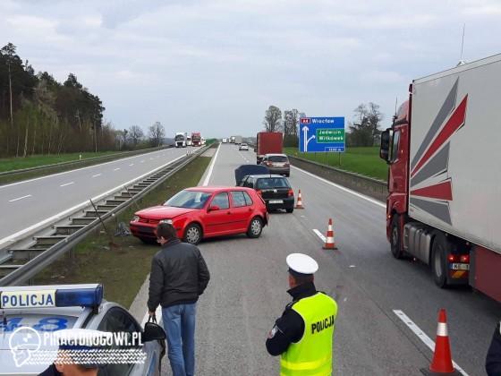Fotel! sprawcą wypadku i zablokowania autostrady A4