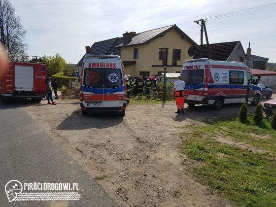 Wyprzedzanie na zakręcie i dachowanie w ogrodzie. Z dwójką dzieci w środku!
