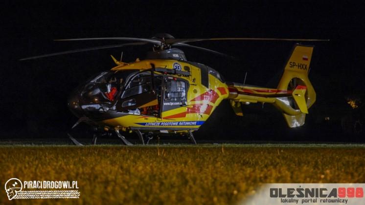 Do potrąconego w powiecie oleśnickim wezwano śmigłowiec LPR
