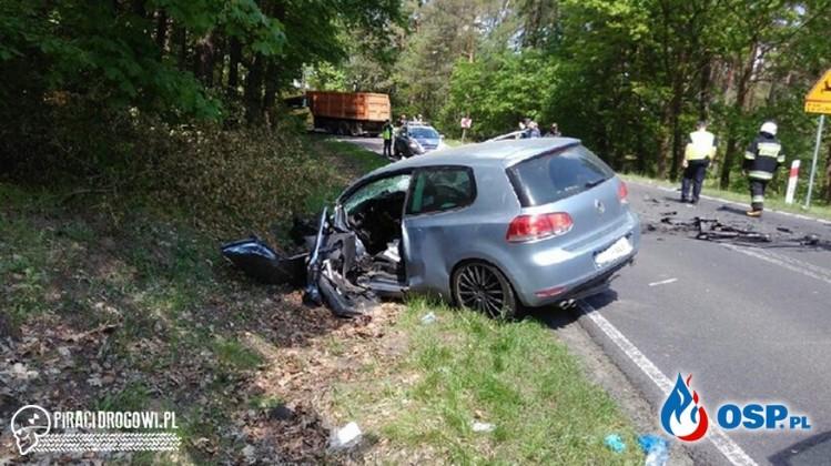 Na DK 31 pod Gryfinem Golf zderzył się z tirem