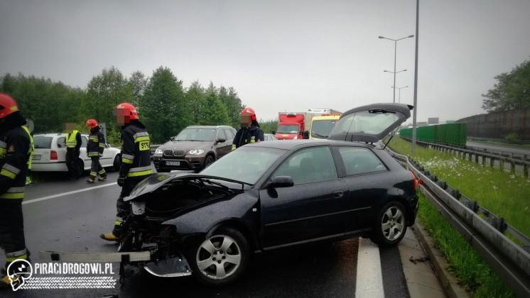 Moment wypadku w Bielsku - Białej nagrany wiedorejestratorem