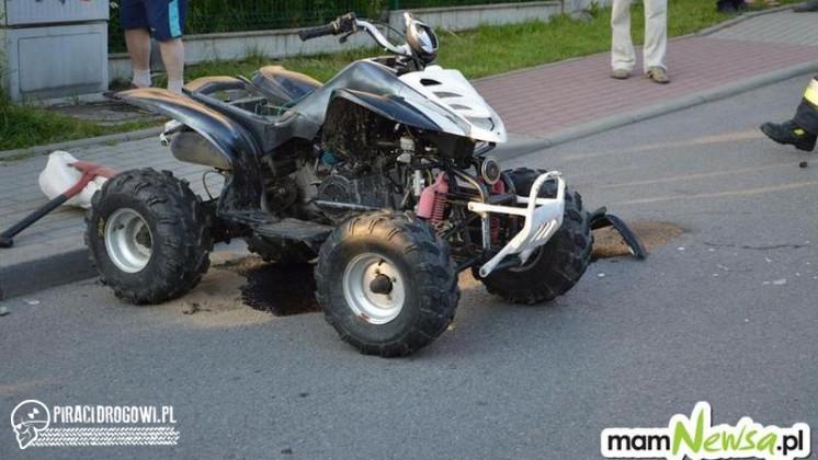 Zderzenie quada z samochodem osobowym pod Wadowicami