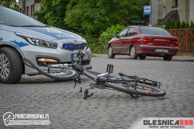 Nie ustąpił pierwszeństwa rowerzyście. Potrącił go