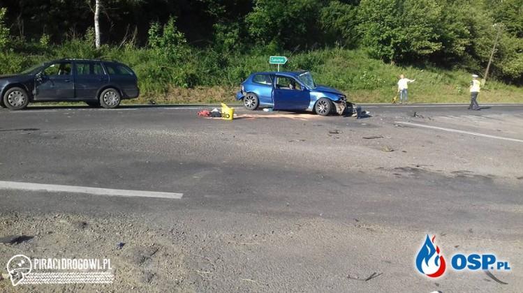 Wypadek trzech samochodów na drodze Sanok - Zagórz. 6 osób rannych!