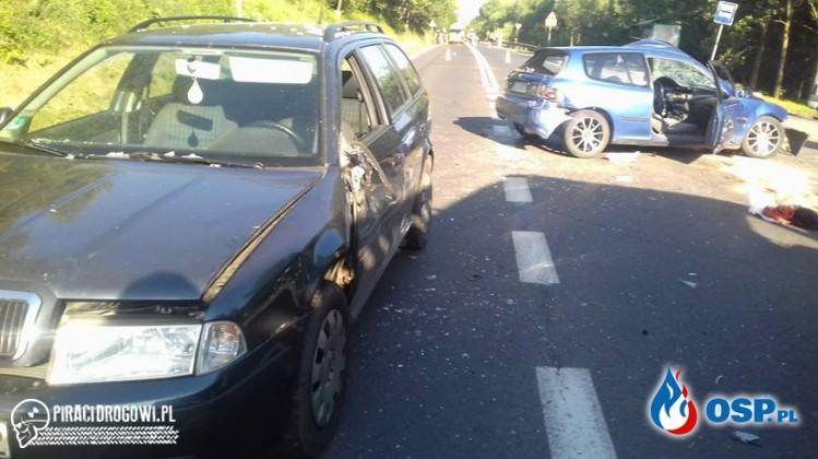 Wypadek trzech samochodów na drodze Sanok - Zagórz. 6 osób rannych!