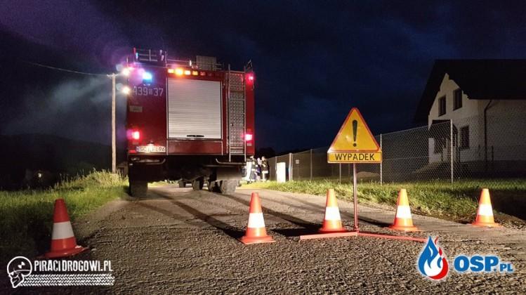 Policyjny pościg w Górkach Małych. Motocyklista uderzył w radiowóz na blokadzie.