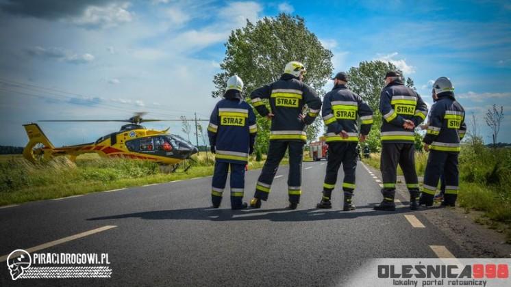 Jadąc pijany WSK-ą wywrócił się i doznał poważnych obrażeń. LPR w akcji