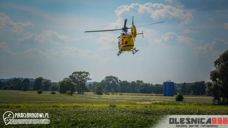 Jadąc pijany WSK-ą wywrócił się i doznał poważnych obrażeń. LPR w akcji