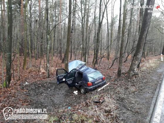 45-latka uderzyła volkswagenem w drzewo. W wypadku zginęła jej 69-letnia matka.