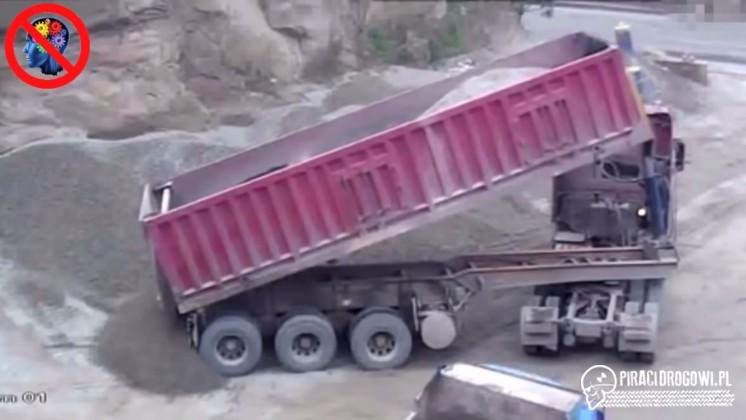 Zaskakująca śmierć kierowcy ciężarówki na budowie...