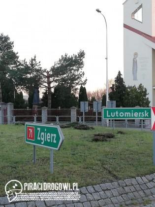 Wypadek lotniczy na rondzie. Samochód skosił drzewo kilka metrów nad ziemią!