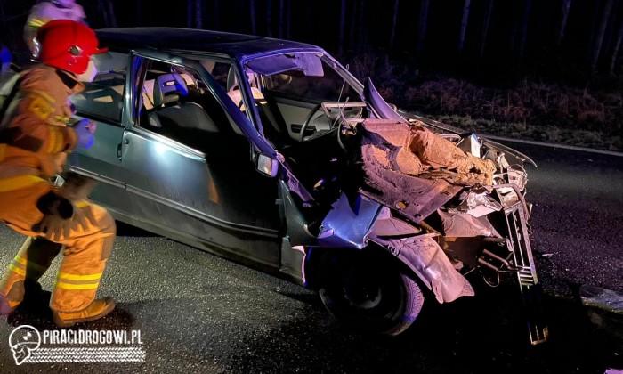 96-letni kierowca fiata uno zderzył się z traktorem