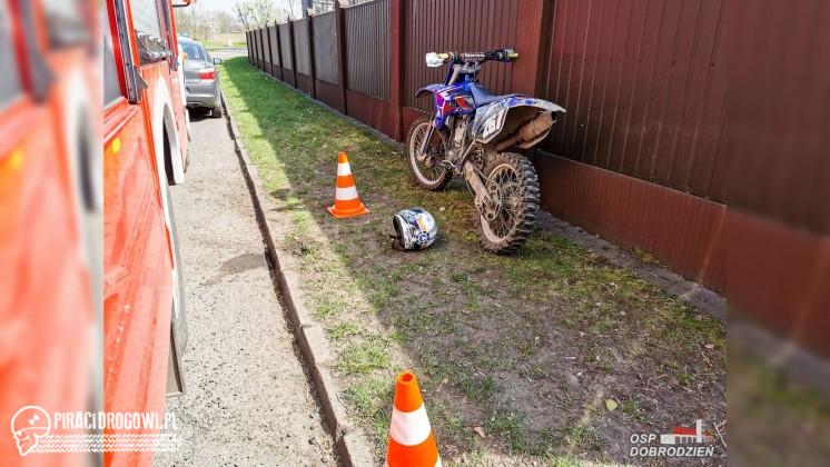 Motocyklista zaczął sezon z przytupem, rozbił się mając ponad 2 promile alkoholu