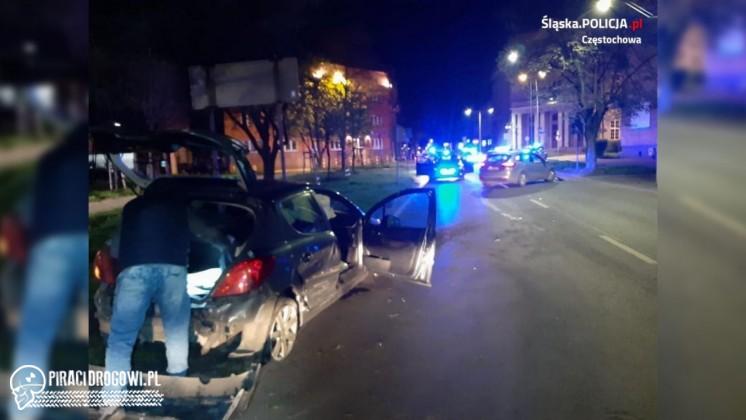 Dwóch rannych policjantów, dwa rozbite radiowozy i strzały. Nocny pościg.
