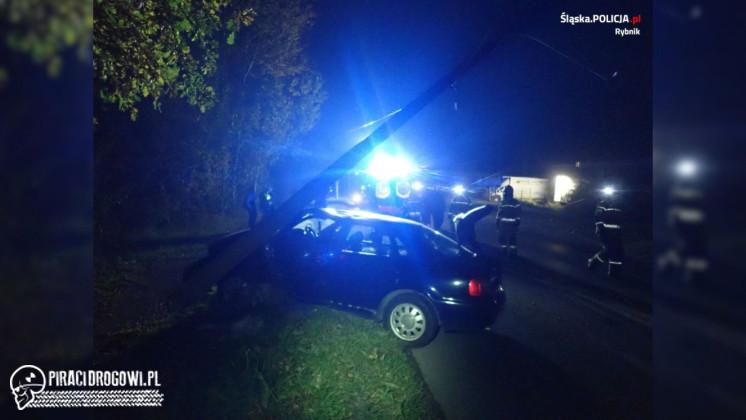 Trzech 18-latków w audi. Kierowca miał prawo jazdy od 7 dni.