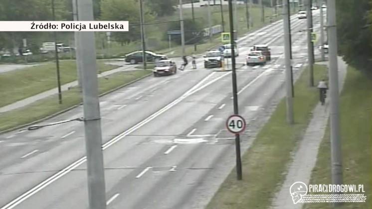 Wypadek na przejściu dla pieszych w Lublinie.