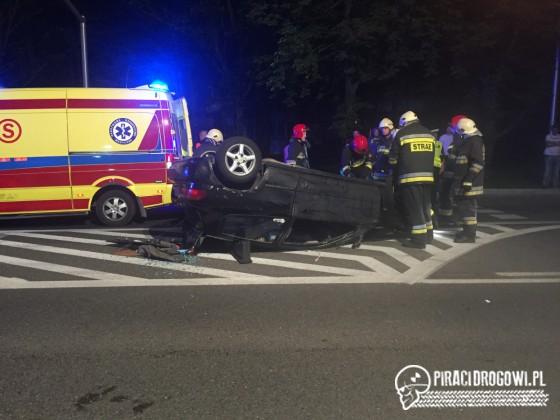 Dachowanie hondy na prostej drodze w Opolu!