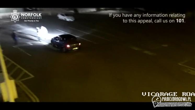 40-latek rozpędzonym samochodem celował w ludzi. Jedna osoba ciężko ranna!