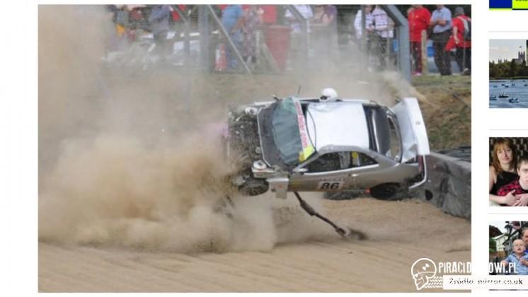 Dachowanie przy 209 km/h. Głowa kierowcy wystawała z alfy podczas koziołkowania!