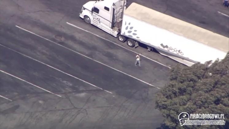 Trzy godziny uciekał kradzioną ciężarówką, żeby nie wrócić do więzienia!