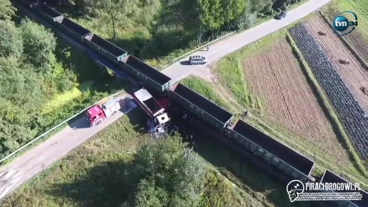 Wypadek śmiertelny na niestrzeżonym przejeździe kolejowym.