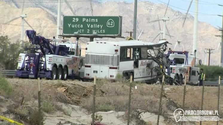 13 osób zginęło w wypadku autobusu, w drodze z kasyna w Los Angeles.