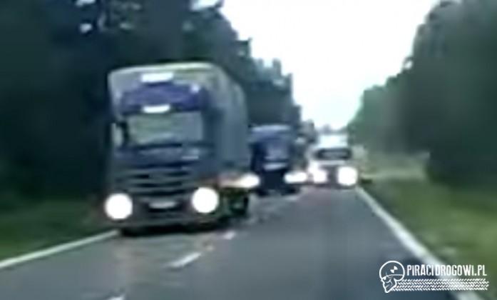 TIR wyprzedza i idzie na czołówkę! "I co ja mam zrobić?"