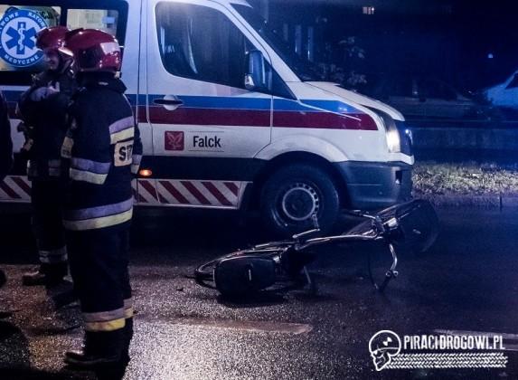 Pijany kierowca volkswagena potrącił rowerzystkę!