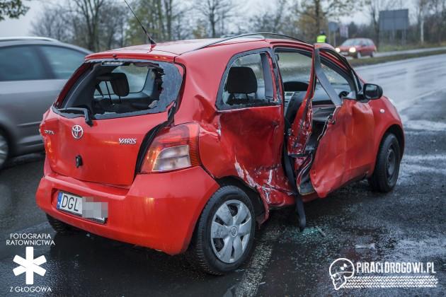 Zderzenie 3 samochodów w Głogowie!