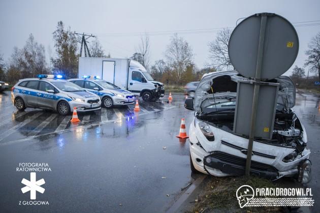 Zderzenie 3 samochodów w Głogowie!
