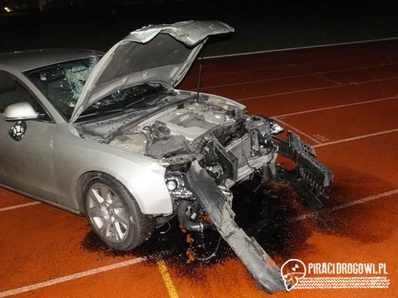 Pijany 29-latek wjechał samochodem na stadion lekkoatletyczny!